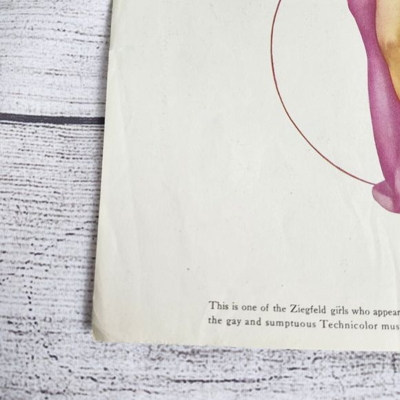 Vtg 1940s George Petty Ziegfeld Follies Pinup Girl Art Print 8.5x11 Flower - Picture 8 of 9